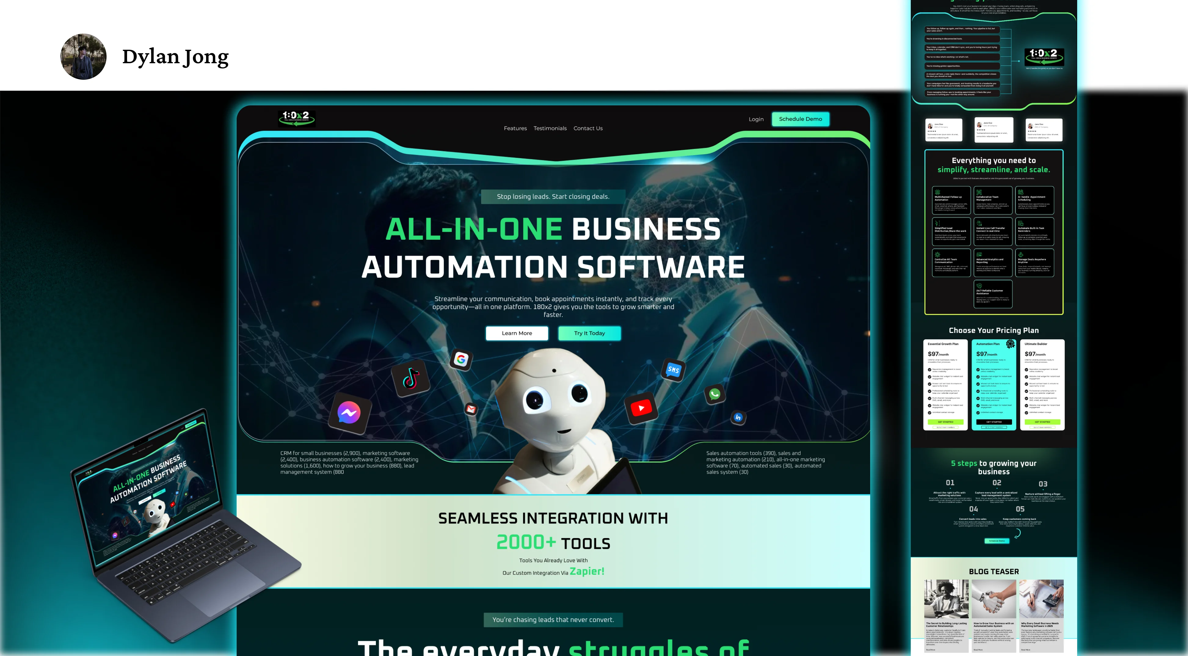 Growth tools webpage